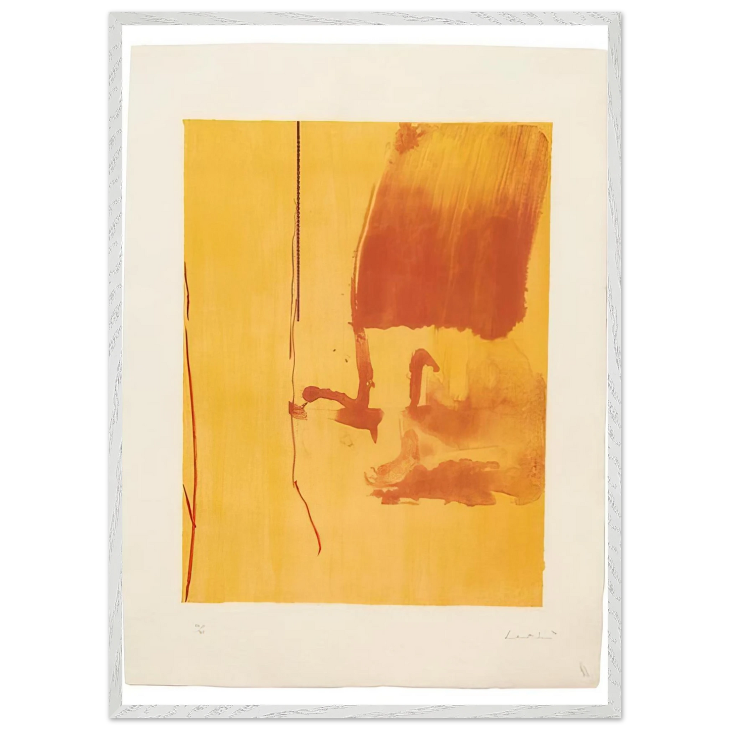 Helen Frankenthaler - Harvest - 1976 Wall art - A3 (29.7 x 42  cm) - Premium Wooden Framed Poster With Fine Art Paper-canvas - White frame