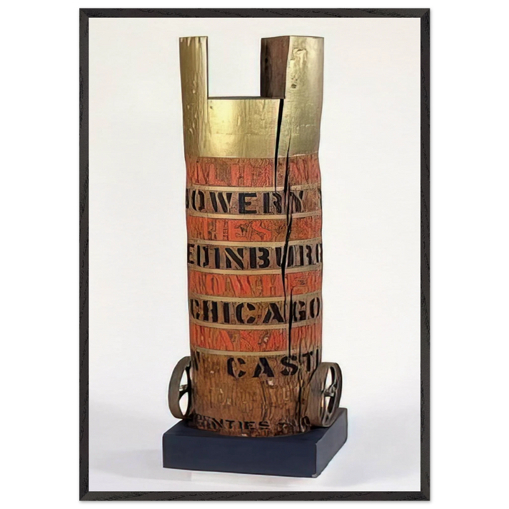 Bobs Column - Robert Indiana 70x100 cm / 28x40 inches Framed Art Print – Black Wooden Frame