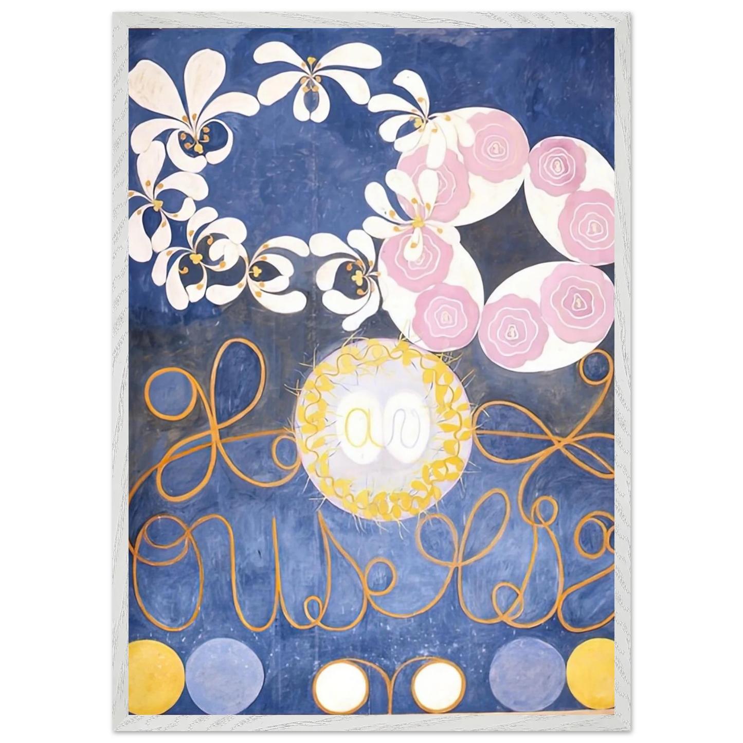 Hilma af Klint - THE TEN LARGEST 1907 Wall art - 40x50 cm / 16x20 inches - Premium Wooden Framed Poster With Fine Art Paper - White frame