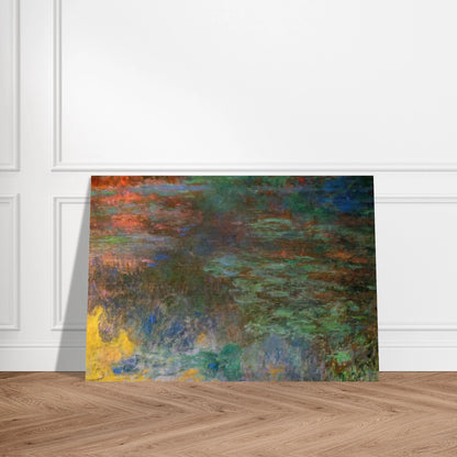 Water Lily Pond, Evening right panel - claude monet Brushed Aluminum Print - 70x100 cm / 28x40 inches | claude monet Aluminum Print | claude monet Prints