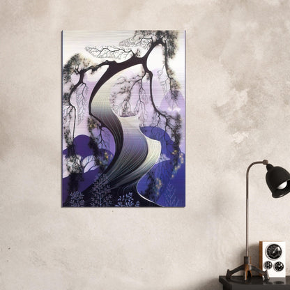 Bonsai - Eyvind Earle Brushed Aluminum Print - 70x100 cm / 28x40 inches | Eyvind Earle Aluminum Print | Eyvind Earle Prints