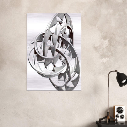 KNOT - MC Escher Brushed Aluminum Print - 70x100 cm / 28x40 inches | MC Escher Aluminum Print | MC Escher Prints
