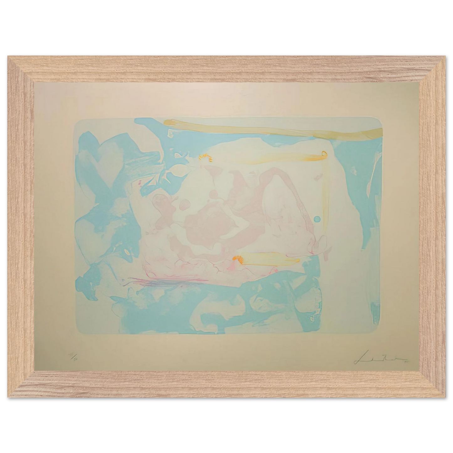 Helen Frankenthaler - Reflections III - 1995 Wall art - 60x80 cm / 24x32 inches - Fine Art Poster-canvas - -