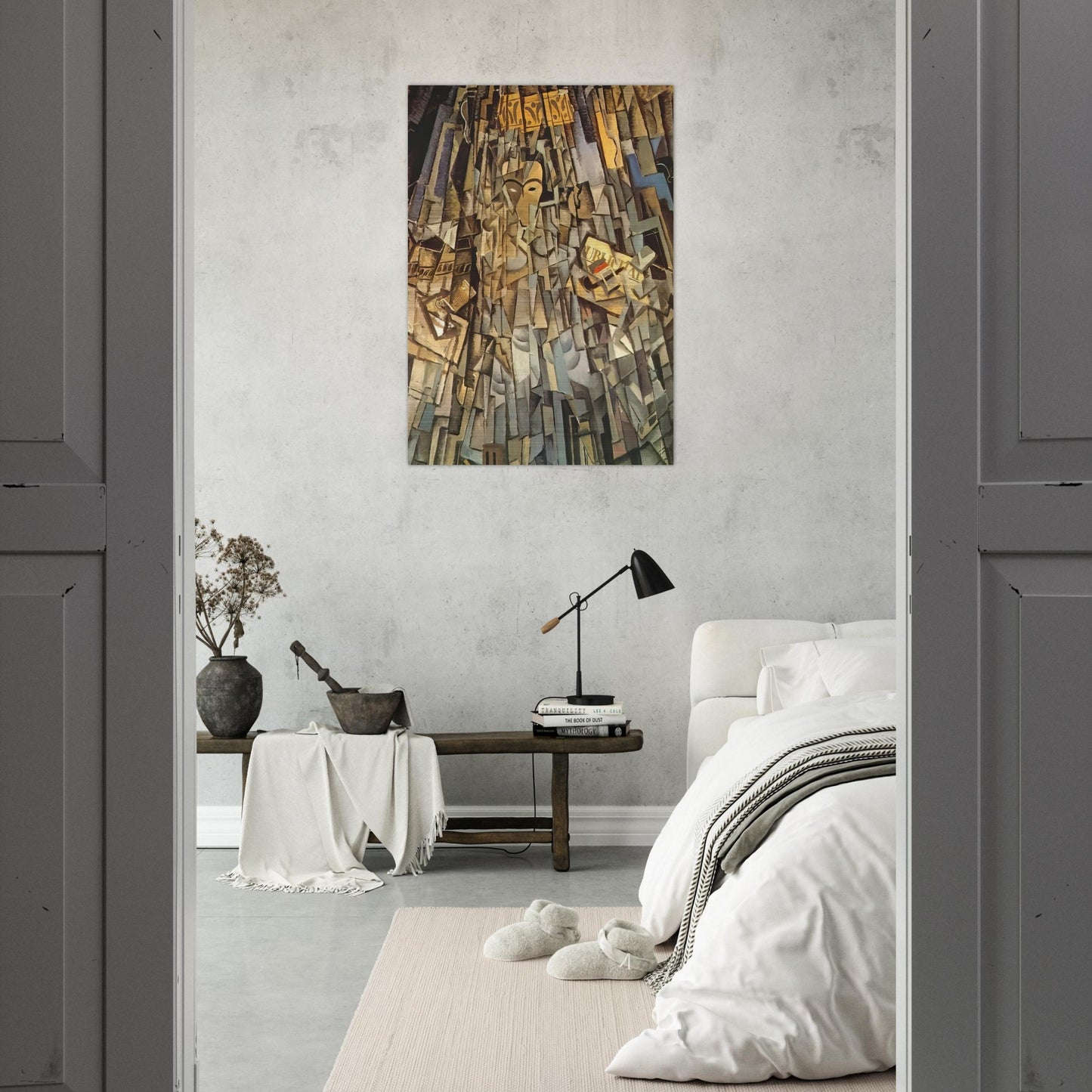 CUBIST SELF PORTRAIT - Salvador Dali Brushed Aluminum Print - 70x100 cm / 28x40 inches | Salvador Dali Aluminum Print | Salvador Dali Prints