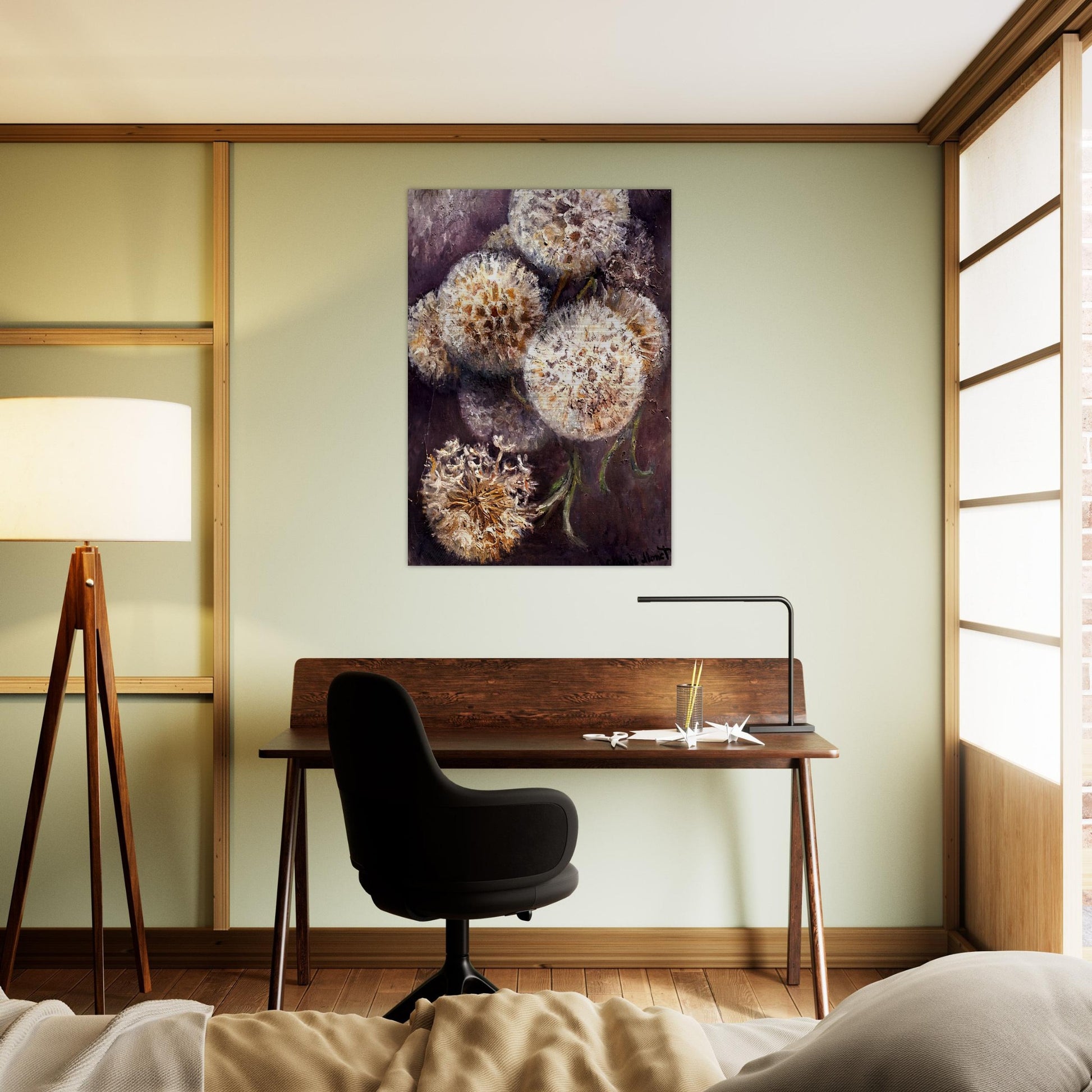 Dandelions - claude monet Brushed Aluminum Print - 70x100 cm / 28x40 inches | claude monet Aluminum Print | claude monet Prints