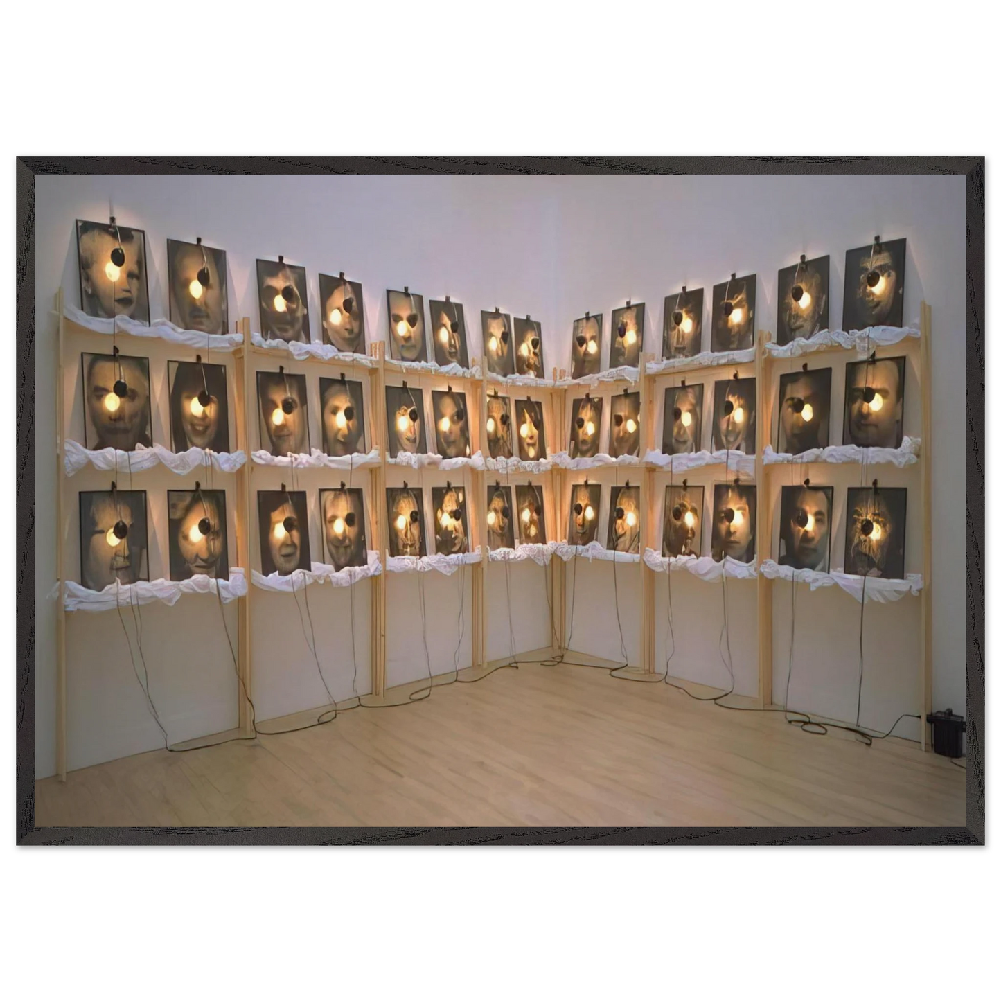 THE RESERVE OF DEAD SWISS 1990 - Christian Boltanski 70x100 cm / 28x40 inches Framed Art Print – Black Wooden Frame