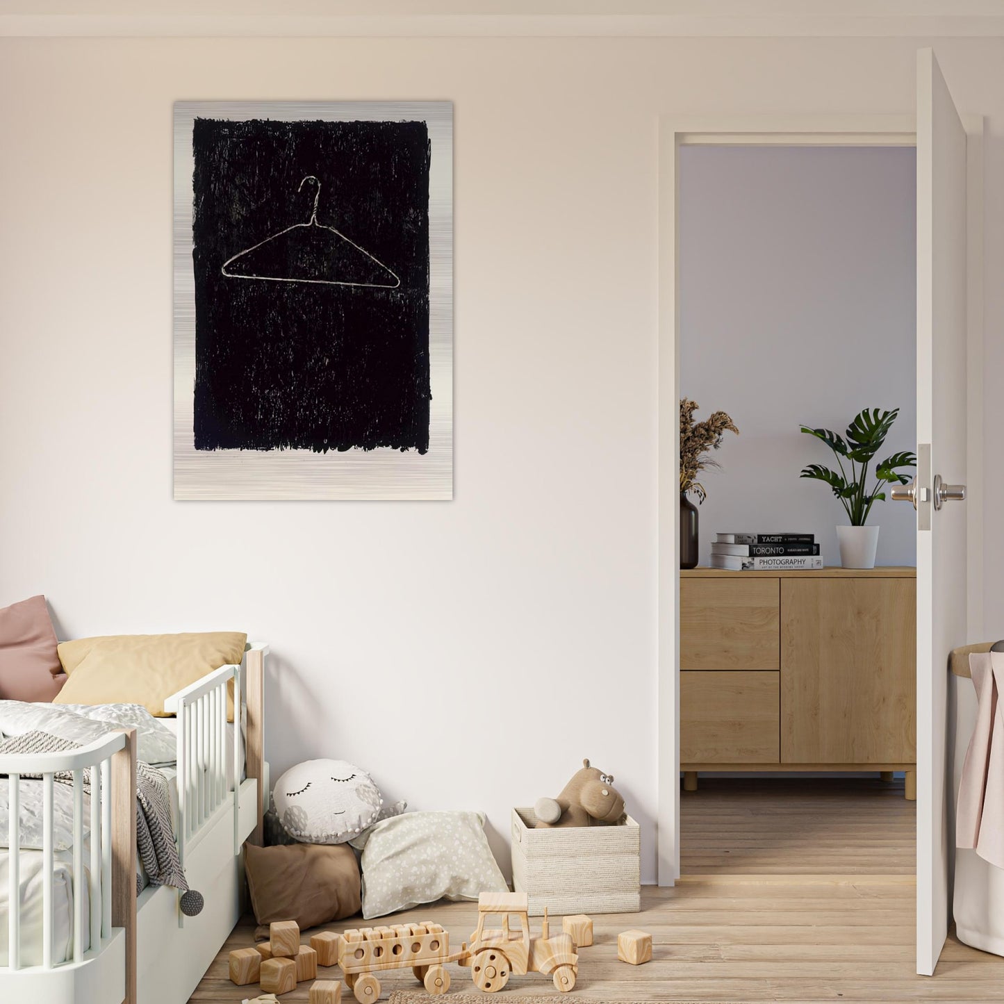 COAT HANGER II - Jasper Johns Brushed Aluminum Print - 70x100 cm / 28x40 inches | Jasper Johns Aluminum Print | Jasper Johns Prints