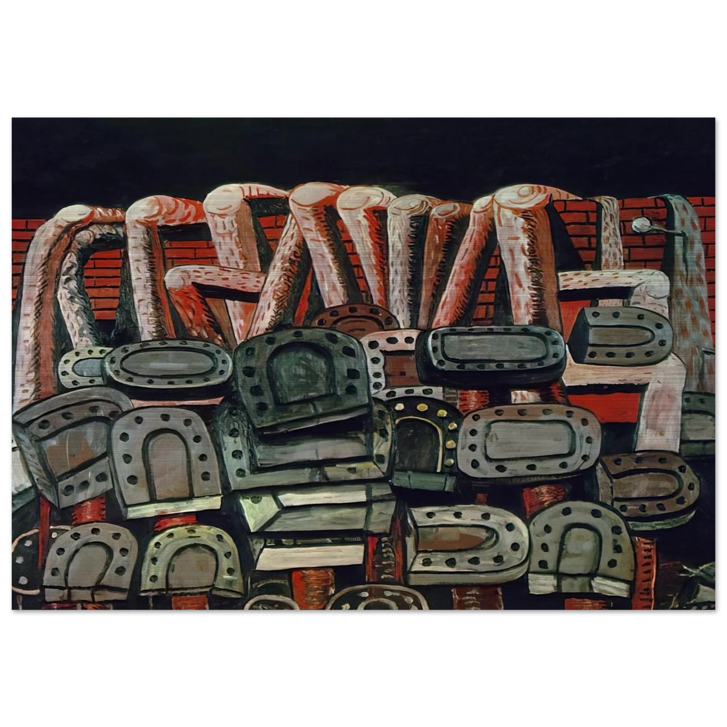 ANCIENT WALL - Philip Guston Brushed Aluminum Print - 70x100 cm / 28x40 inches | Philip Guston Aluminum Print | Philip Guston Prints