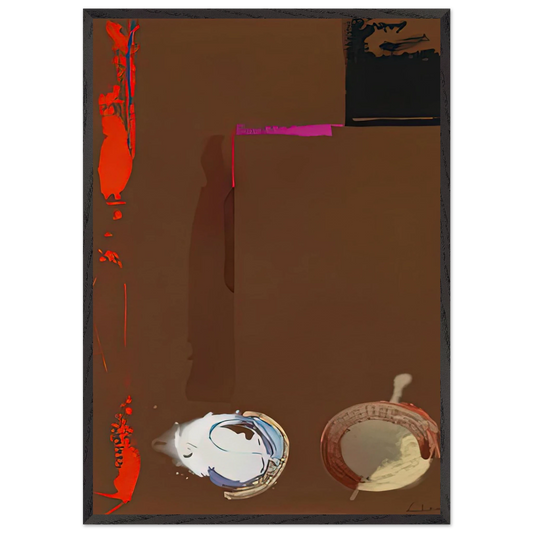 Syzygy 1987- - Helen Frankenthaler 70x100 cm / 28x40 inches Framed Art Print – Black Wooden Frame