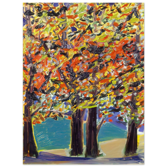 Ronnie Landfield - Autumn View, West Hurley, NY - 1984  75x100 cm / 30x40inches Fine Art Poster