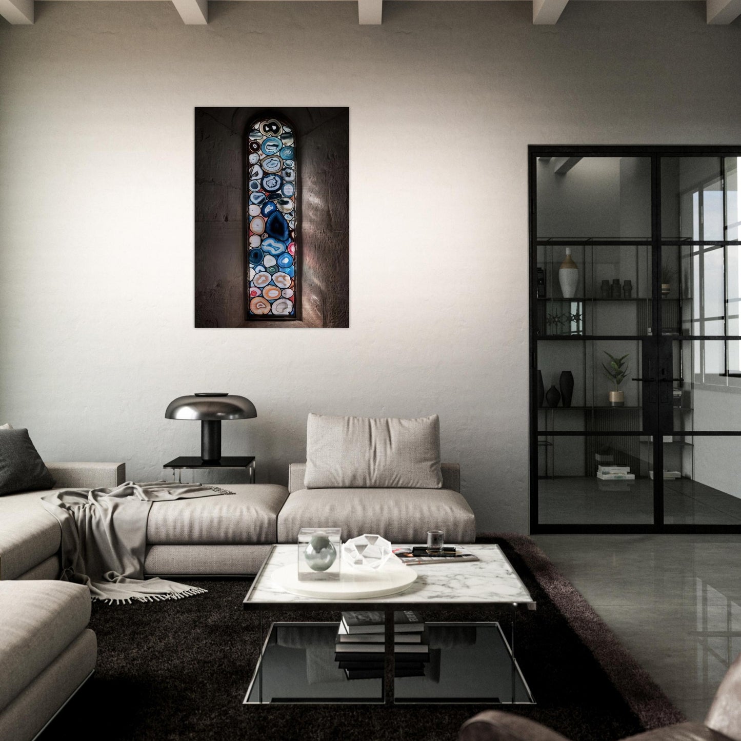 AHATFENSTER 2009 - Sigmar Polke Brushed Aluminum Print - 70x100 cm / 28x40 inches | Sigmar Polke Aluminum Print | Sigmar Polke Prints