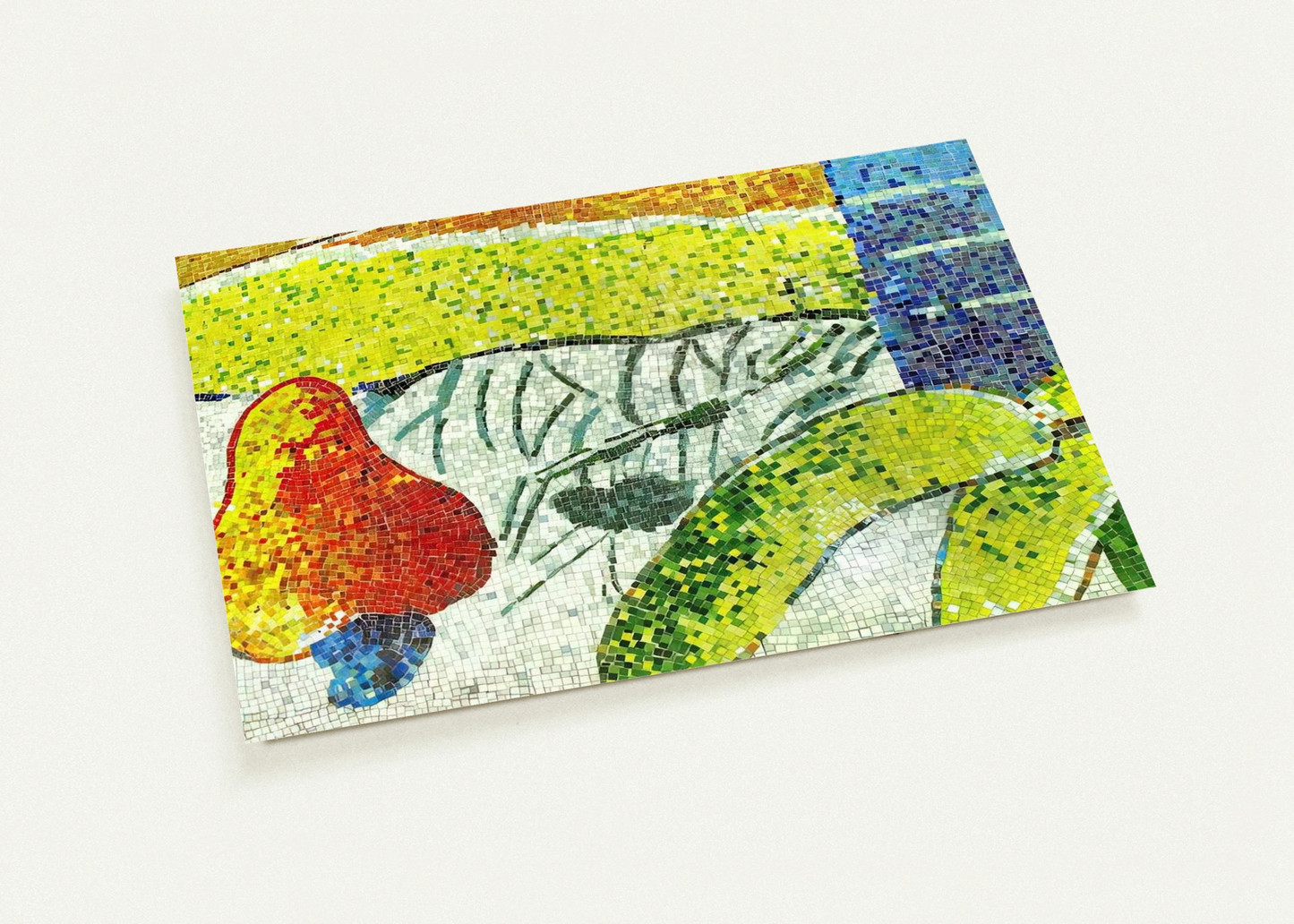 Caju e Bananas - Naïve Art Primitivism By Aldemir Martins Pack of 10 Post Cards | Aldemir Martins Post Cards | A6 (10.5 x 14.8 cm) - 4.1 x 5.8 inches