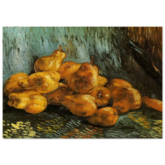 Still Life with Pears - Vincent van Gogh Brushed Aluminum Print - 70x100 cm / 28x40 inches | Vincent van Gogh Aluminum Print | Vincent van Gogh Prints