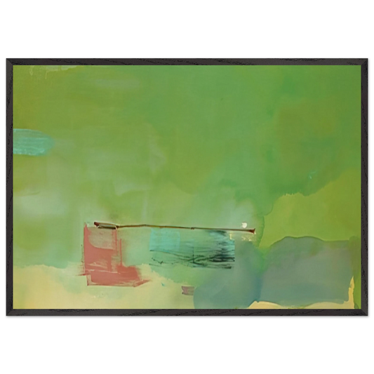 Springscape - 1975 - Helen Frankenthaler 70x100 cm / 28x40 inches Framed Art Print – Black Wooden Frame
