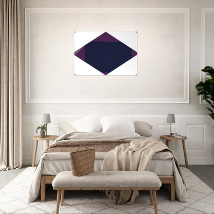 Blau-violettes horizontal-vertikal-quadrat - 1968 - Max Bill Acrylic Print - 70x100 cm / 28x40″ inches