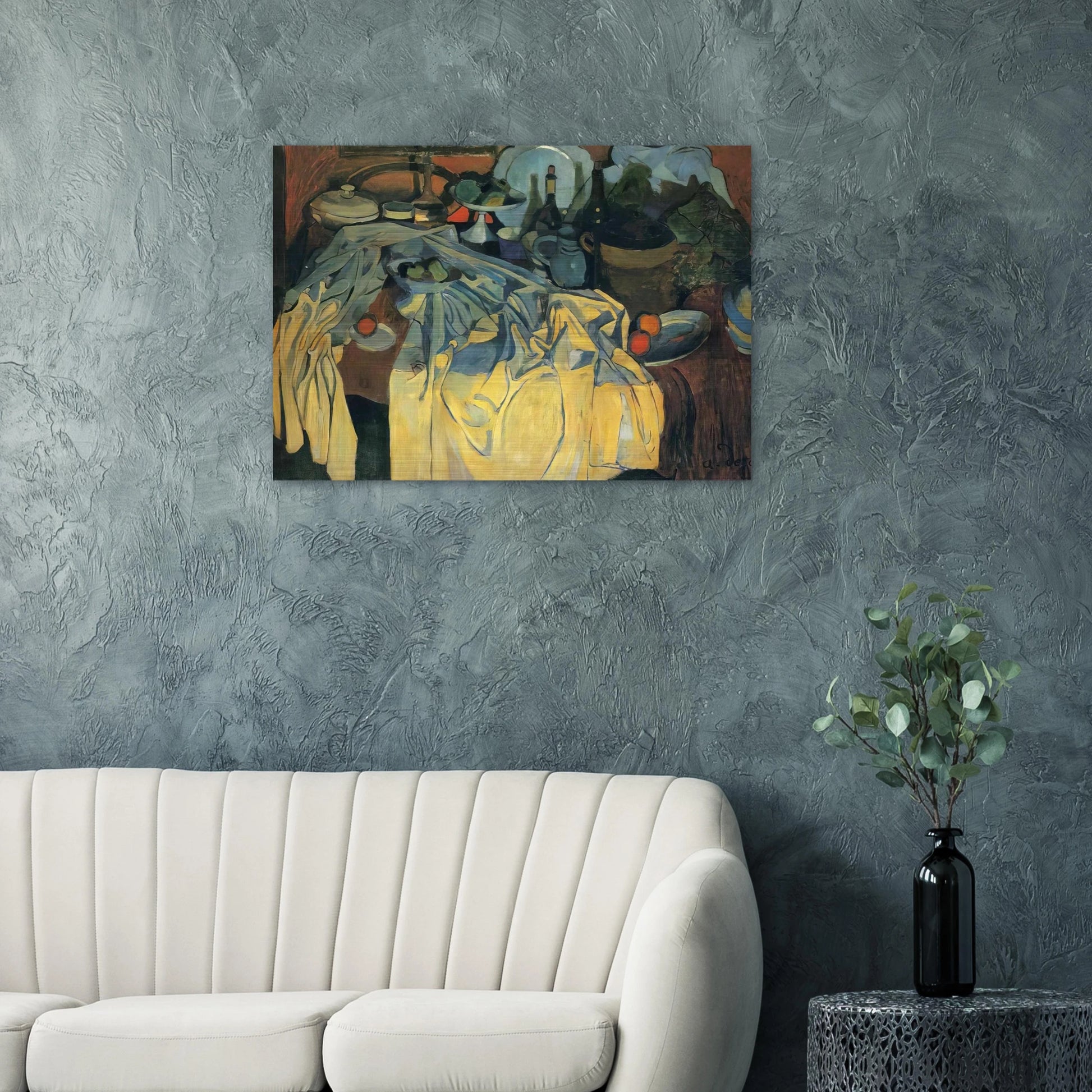 STILL LIFE ON THE TABLE 1904 - Andre Derain Brushed Aluminum Print - 70x100 cm / 28x40 inches | Andre Derain Aluminum Print | Andre Derain Prints