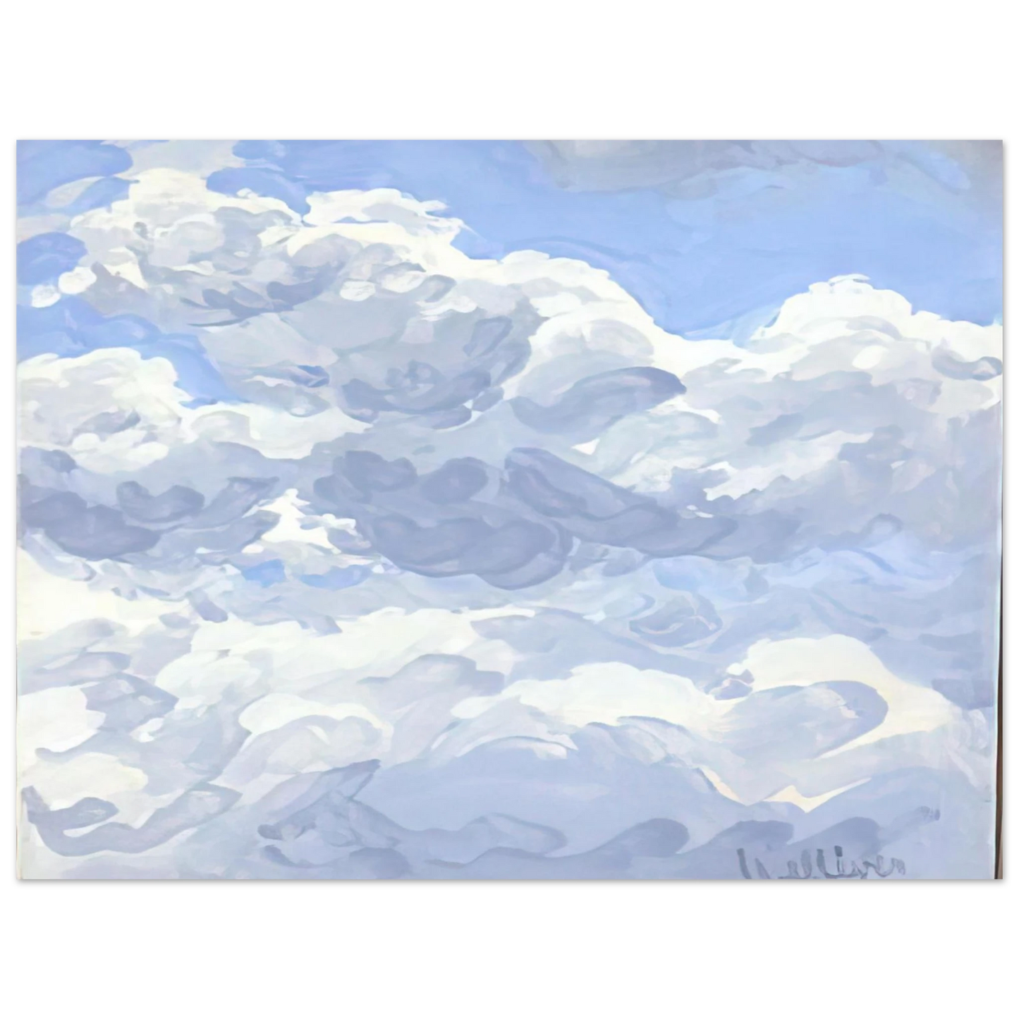 Neil Welliver - Study for Clouds II - 1979  75x100 cm / 30x40inches Fine Art Poster
