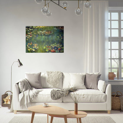 Pool with Waterlilies - claude monet Brushed Aluminum Print - 70x100 cm / 28x40 inches | claude monet Aluminum Print | claude monet Prints