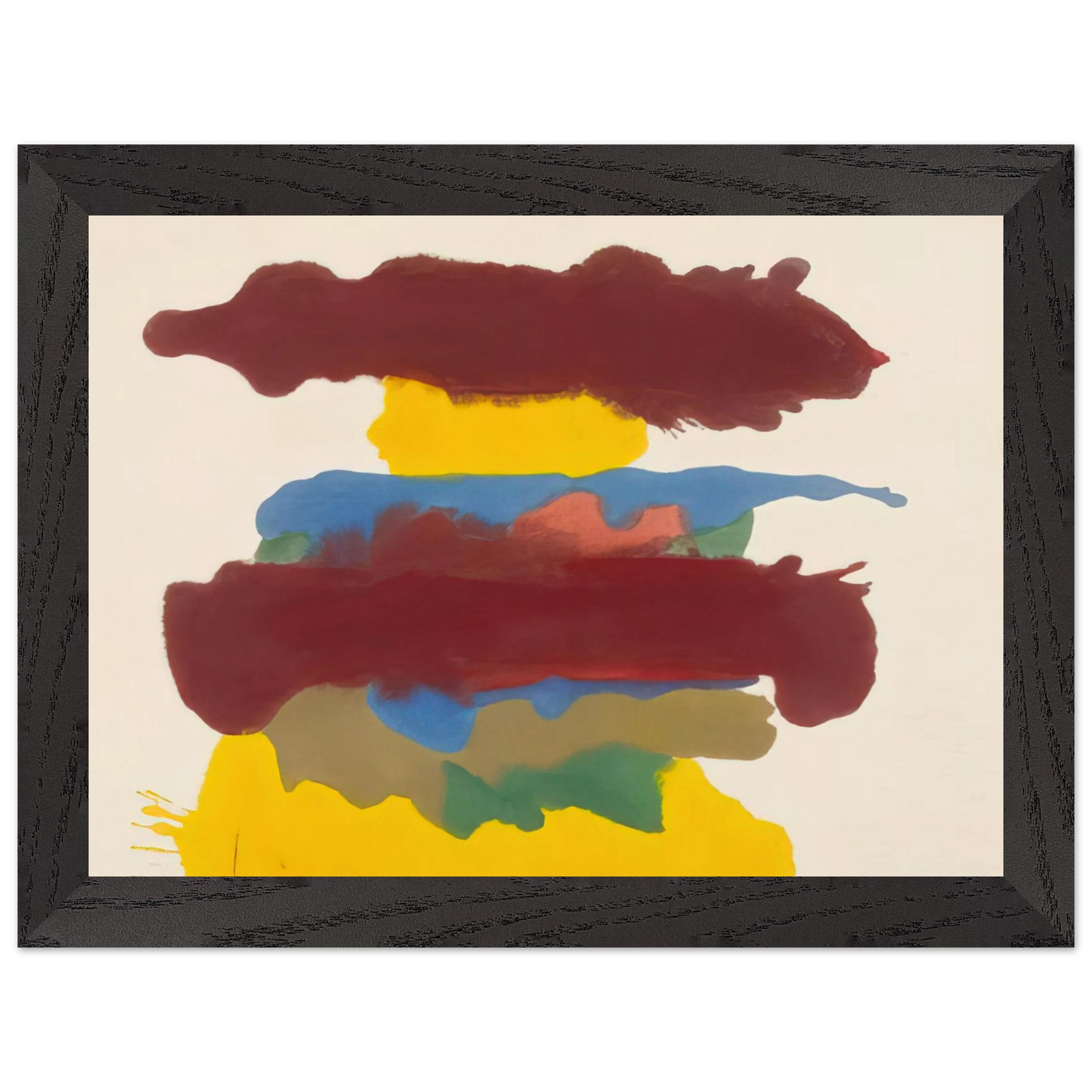 Helen Frankenthaler - Weather Change - 1963 Wall art - A3 (29.7 x 42  cm) - Premium Wooden Framed Poster With Fine Art Paper-canvas - White frame