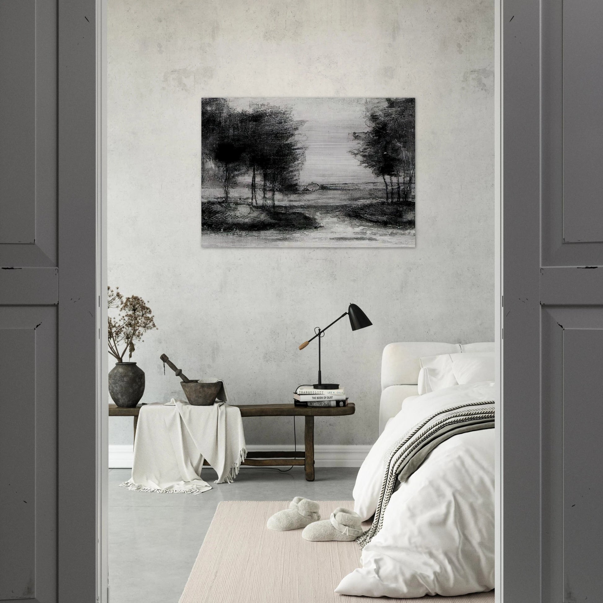 Landscape - Vincent van Gogh Brushed Aluminum Print - 70x100 cm / 28x40 inches | Vincent van Gogh Aluminum Print | Vincent van Gogh Prints