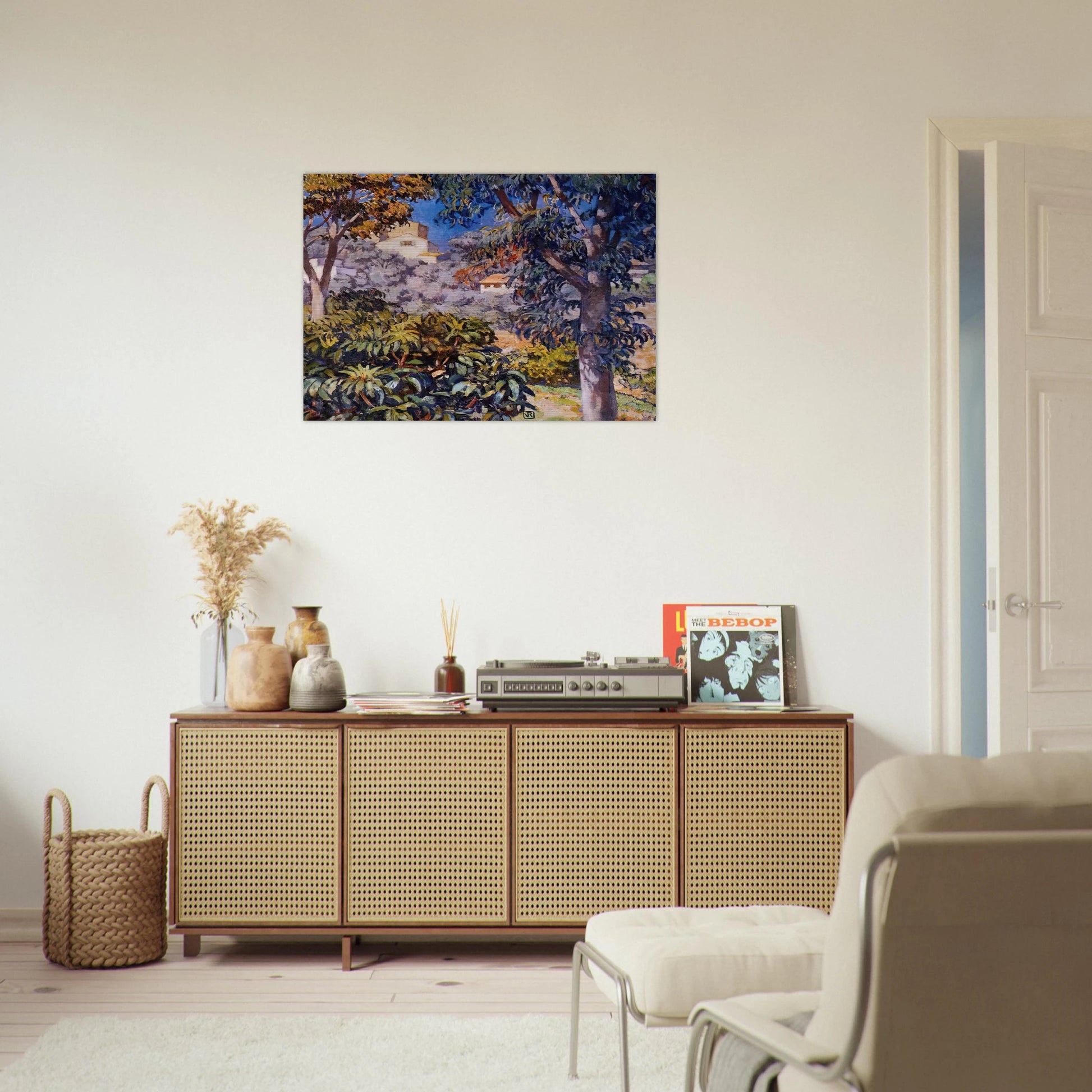 NOON LANDSCAPE - Theo van Rysselberghe Brushed Aluminum Print - 70x100 cm / 28x40 inches | Theo van Rysselberghe Aluminum Print | Theo van Rysselberghe Prints