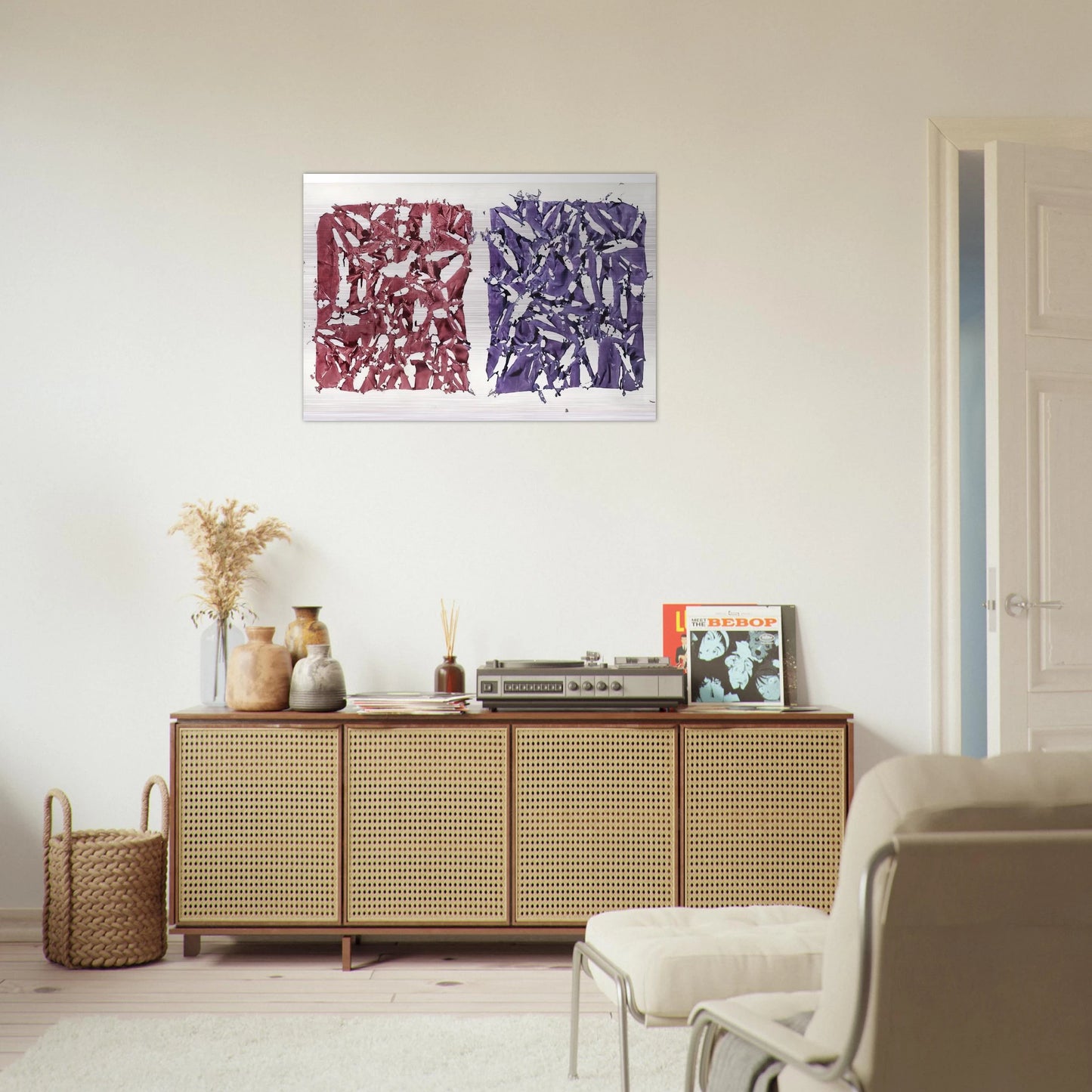 Tabula - 1981 - Simon Hantai Brushed Aluminum Print - 70x100 cm / 28x40 inches | Simon Hantai Aluminum Print | Simon Hantai Prints