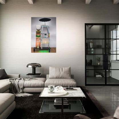 THE TOWER 1957 - Robert Rauschenberg Brushed Aluminum Print - 70x100 cm / 28x40 inches | Robert Rauschenberg Aluminum Print | Robert Rauschenberg Prints