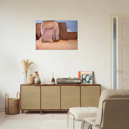 Ranchos Church, New Mexico - Georgia O'Keeffe Brushed Aluminum Print - 70x100 cm / 28x40 inches | Georgia O'Keeffe Aluminum Print | Georgia O'Keeffe Prints