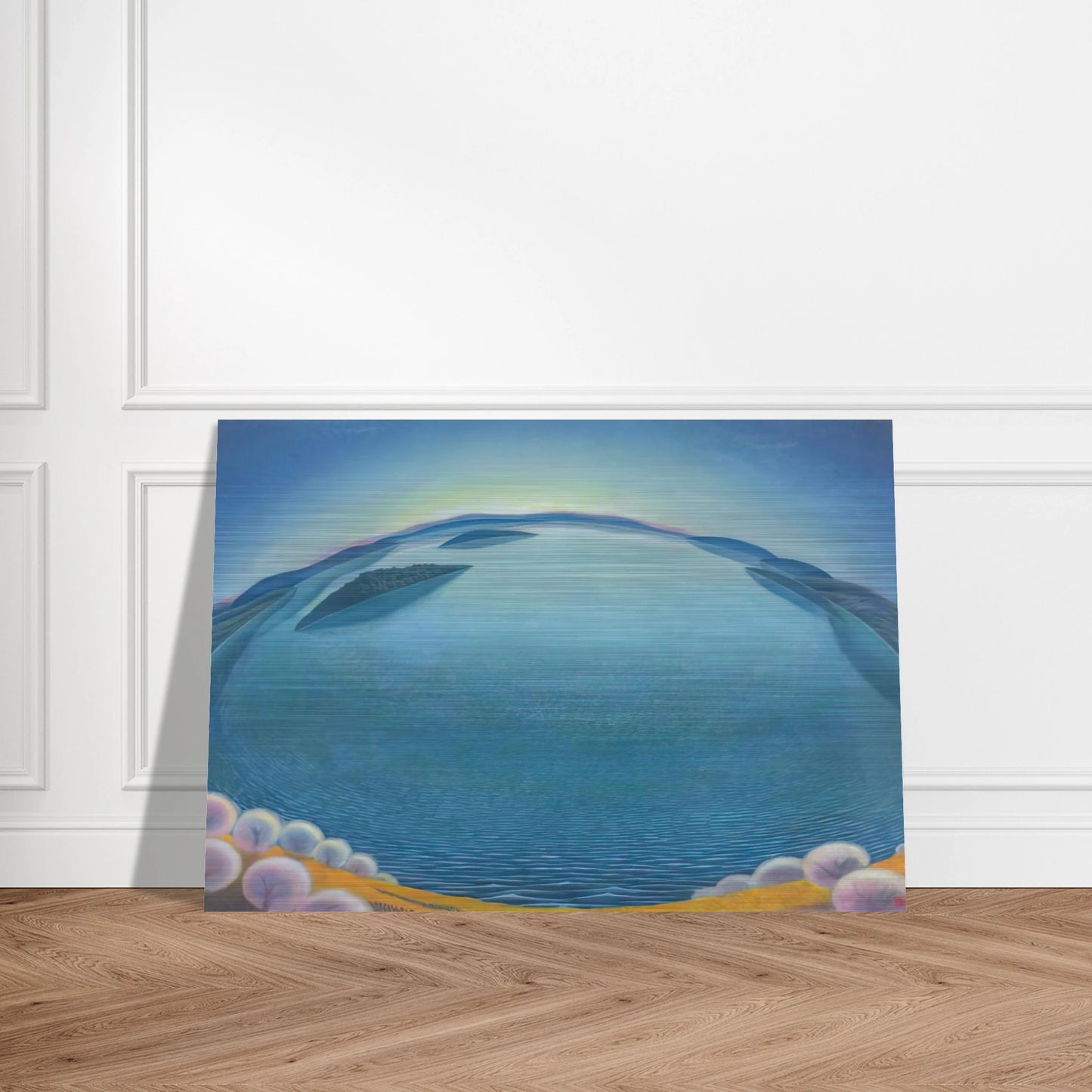Lago-alba - 1942 - Gerardo Dottori Brushed Aluminum Print - 70x100 cm / 28x40 inches | Gerardo Dottori Aluminum Print | Gerardo Dottori Prints