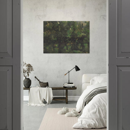 Bridge over the pond - Paul Cézanne Brushed Aluminum Print - 70x100 cm / 28x40 inches | Paul Cézanne Aluminum Print | Paul Cézanne Prints