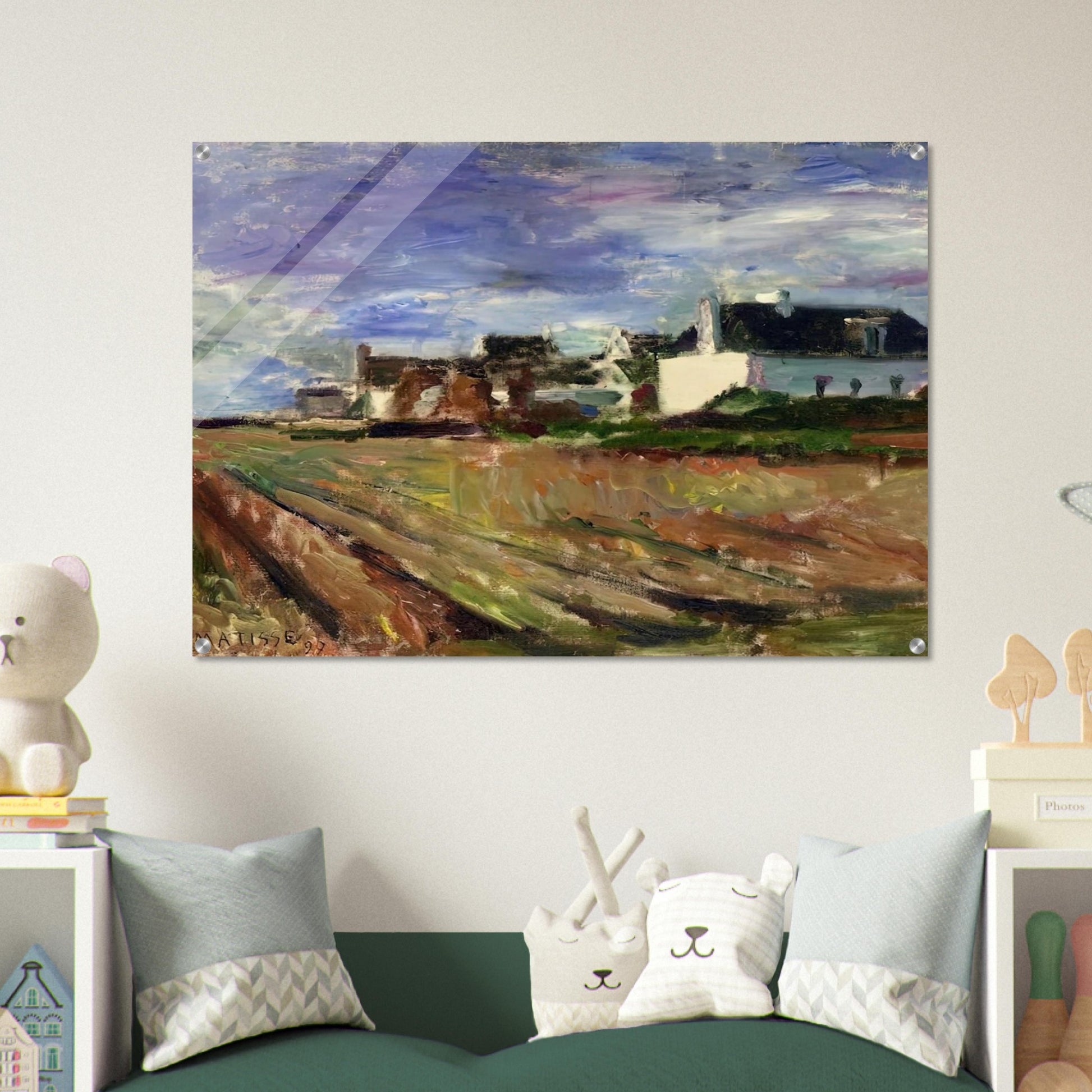 FARMS IN BRITTANY BELLE ILE 1897 - Henri Matisse Acrylic Print - 70x100 cm / 28x40″ inches | Henri Matisse Wall Art | Henri Matisse Prints