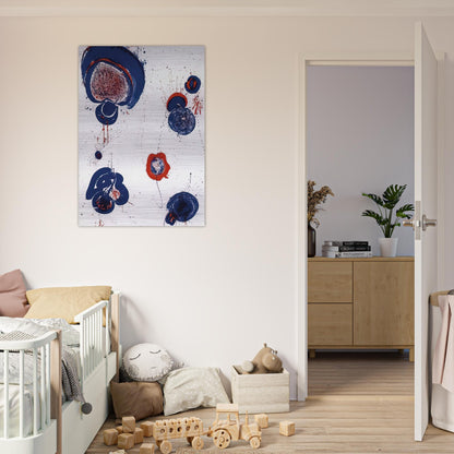 Chinese Planet - Sam Francis Brushed Aluminum Print - 70x100 cm / 28x40 inches | Sam Francis Aluminum Print | Sam Francis Prints