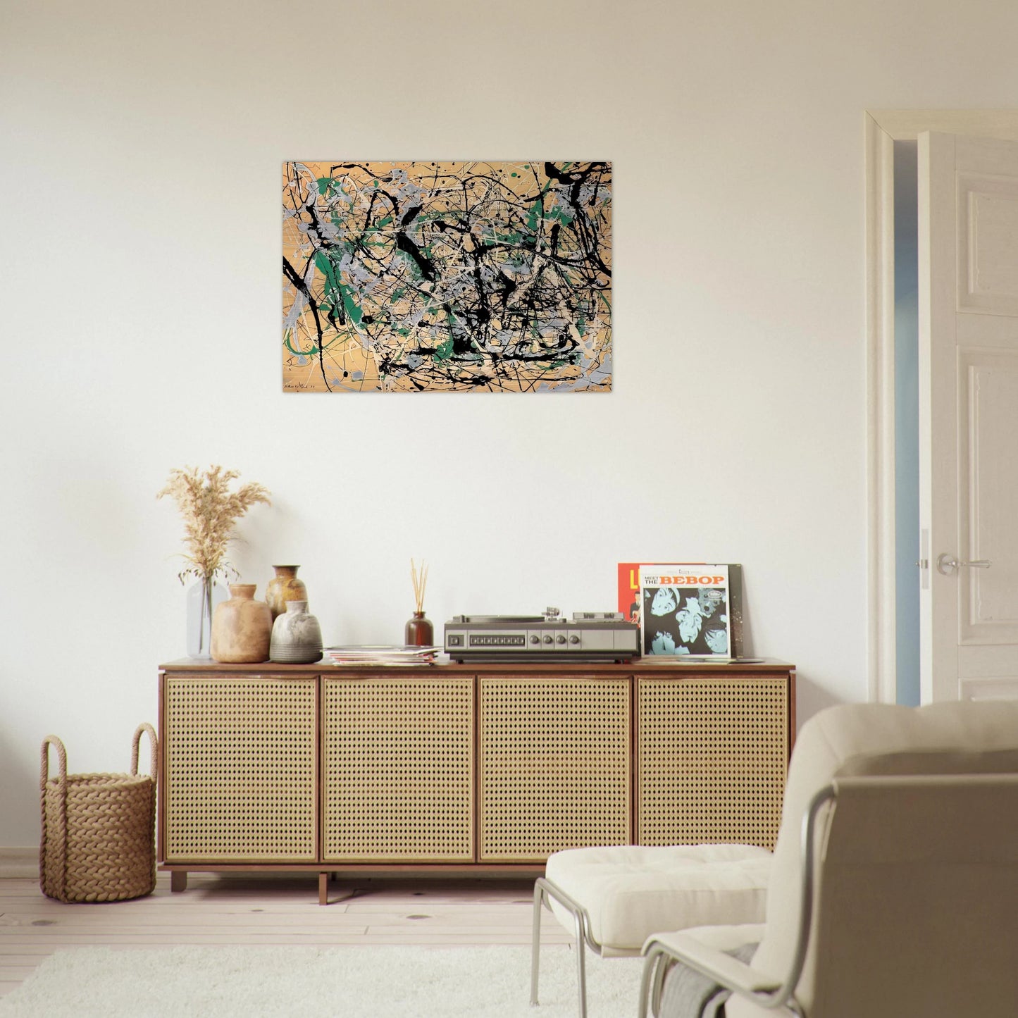 NUMBER 17 1949 - Jackson Pollock Brushed Aluminum Print - 70x100 cm / 28x40 inches | Jackson Pollock Aluminum Print | Jackson Pollock Prints