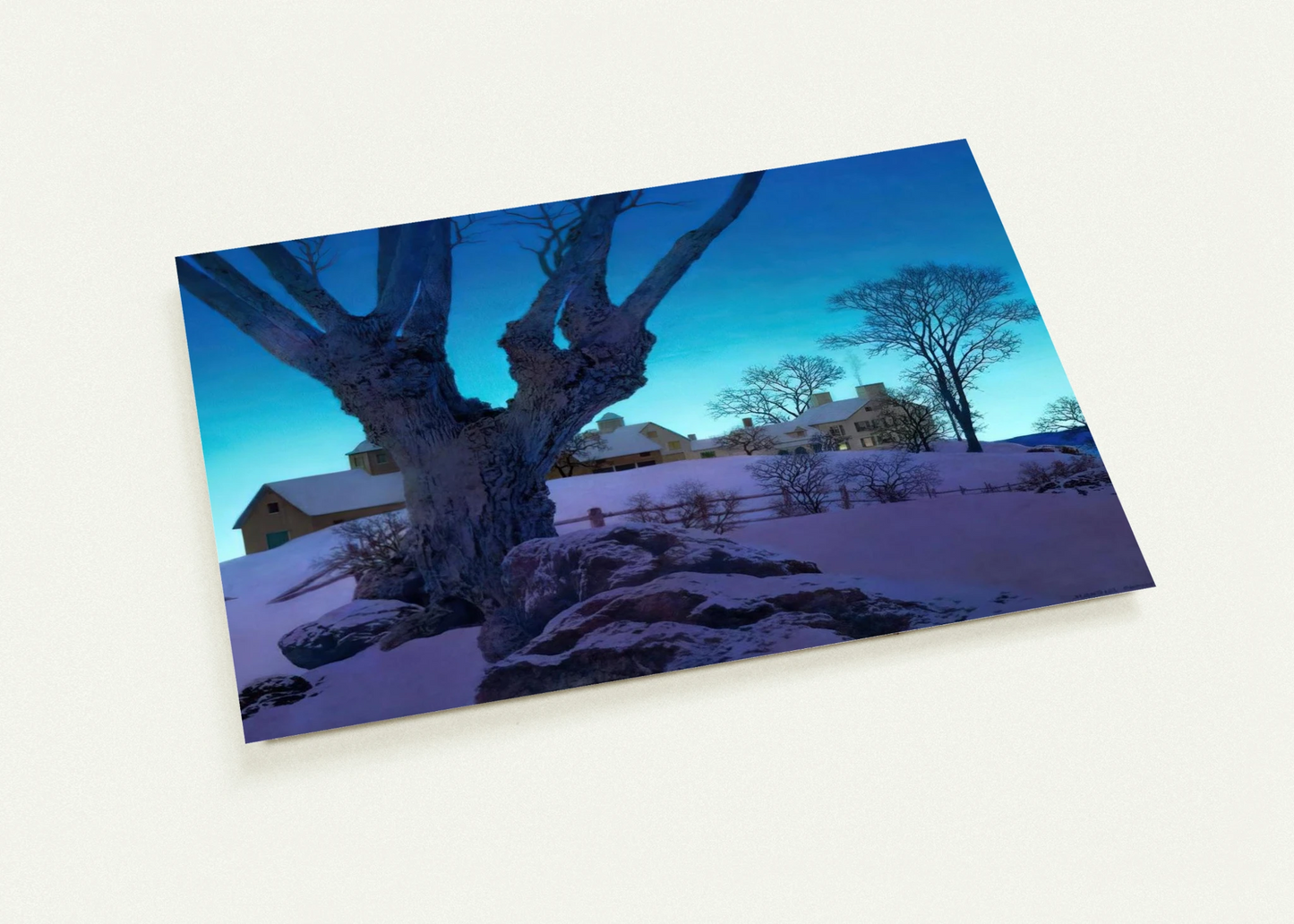 Hill Top Farm, Winter By Maxfield Parrish Pack of 10 Post Cards | Maxfield Parrish Post Cards | A6 (10.5 x 14.8 cm) - 4.1 x 5.8 inches