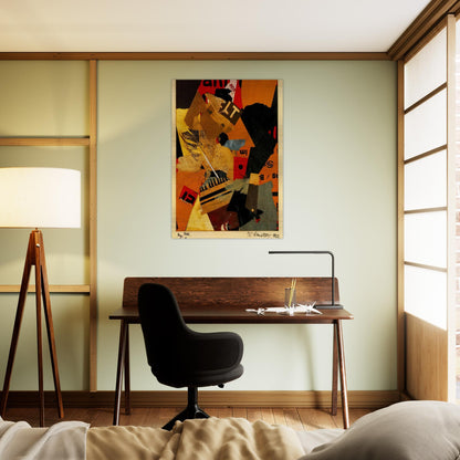 SOMETHING OR OTHER 1922 - Kurt Schwitters Brushed Aluminum Print - 70x100 cm / 28x40 inches | Kurt Schwitters Aluminum Print | Kurt Schwitters Prints
