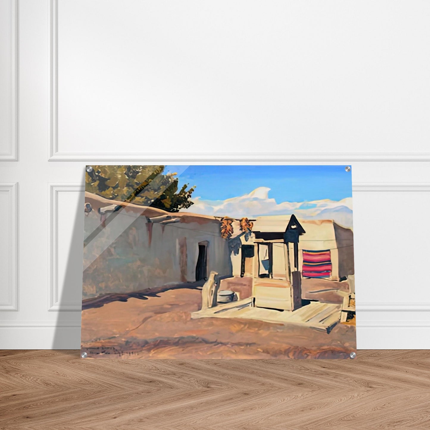 OLD PATIO 1931 - Maynard Dixon Acrylic Print - 70x100 cm / 28x40″ inches | Maynard Dixon Paintings