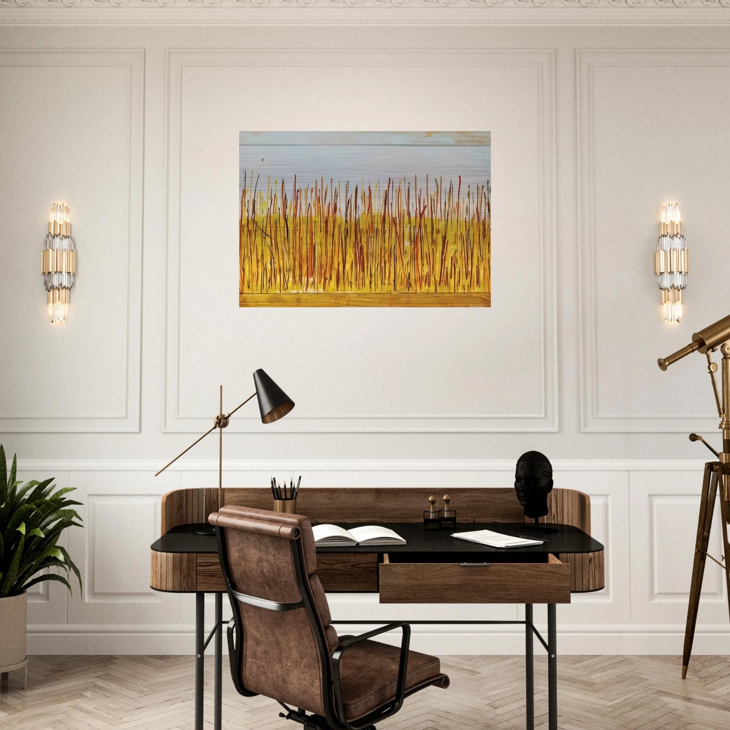 Campo di grano - 1984 - Mario Schifano Brushed Aluminum Print - 70x100 cm / 28x40 inches | Mario Schifano Aluminum Print | Mario Schifano Prints