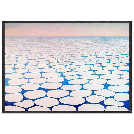 Sky above clouds III - Georgia OKeeffe 70x100 cm / 28x40 inches Framed Art Print – Black Wooden Frame