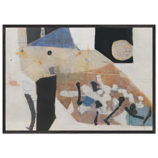 Solstice - 1954 - Kenzo Okada 70x100 cm / 28x40 inches Framed Art Print – Black Wooden Frame