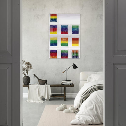 COLOR NUMERAL SERIES ULAE 59 68 1969 - Jasper Johns Brushed Aluminum Print - 70x100 cm / 28x40 inches | Jasper Johns Aluminum Print | Jasper Johns Prints