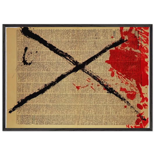 JOURNAL 1968 - Antoni Tapies 70x100 cm / 28x40 inches Framed Art Print – Black Wooden Frame