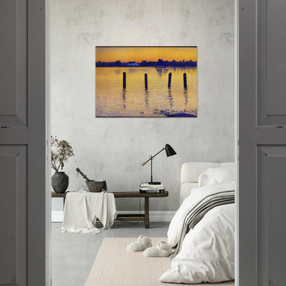 SAILBOATS ON THE RIVER SCHELDT 1892 - Theo van Rysselberghe Brushed Aluminum Print - 70x100 cm / 28x40 inches | Theo van Rysselberghe Aluminum Print | Theo van Rysselberghe Prints