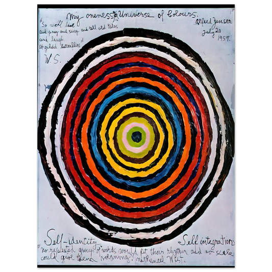 Alfred Jensen - My Oneness, A Universe of Colours - 1957  75x100 cm / 30x40inches Fine Art Poster