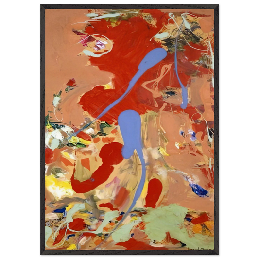 Aquatic Garden - Hans Hofmann 70x100 cm / 28x40 inches Framed Art Print – Black Wooden Frame