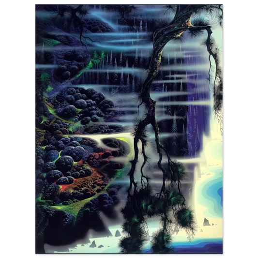 Eyvind Earle - Seaside Splendor  75x100 cm / 30x40inches Fine Art Poster