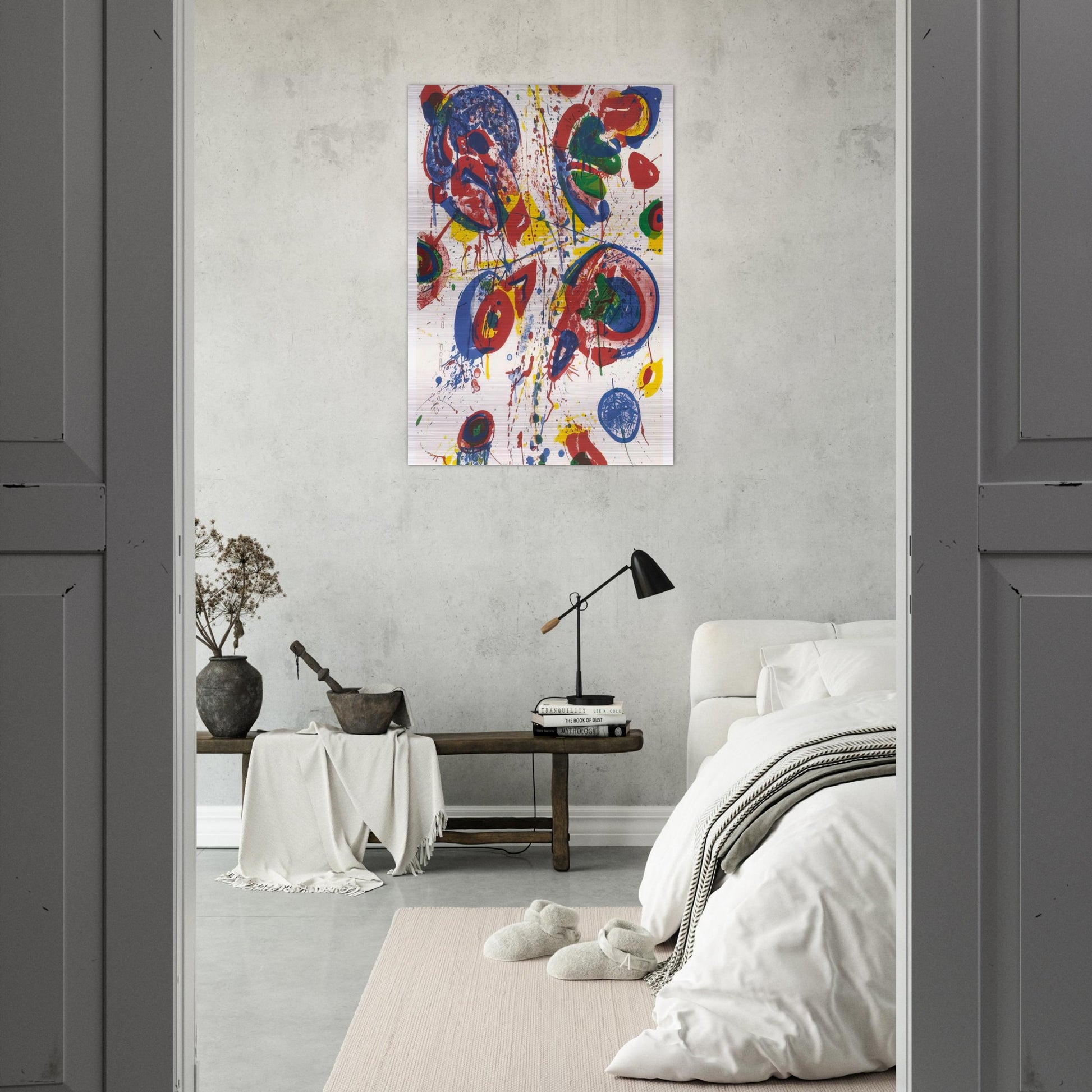 Bright Nothing - Sam Francis Brushed Aluminum Print - 70x100 cm / 28x40 inches | Sam Francis Aluminum Print | Sam Francis Prints