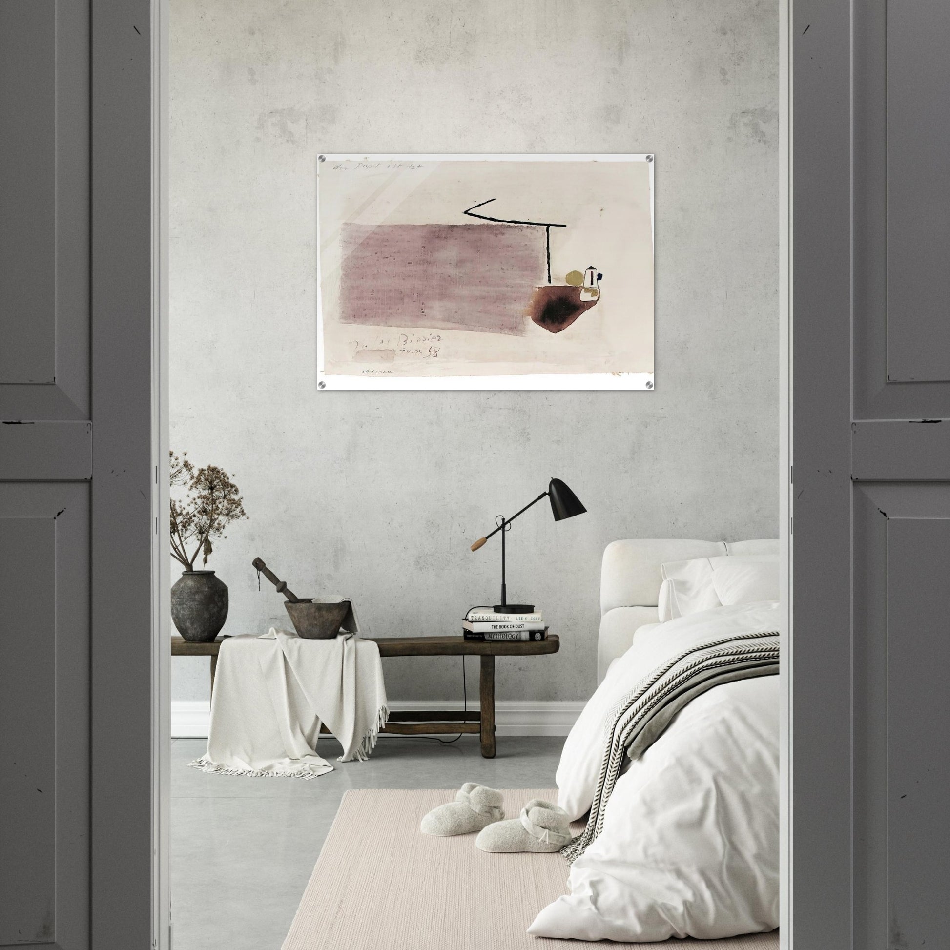 14.X.58 - 1958 - Julius Bissier Acrylic Print - 70x100 cm / 28x40″ inches | Julius Bissier Wall Art | Julius Bissier Prints