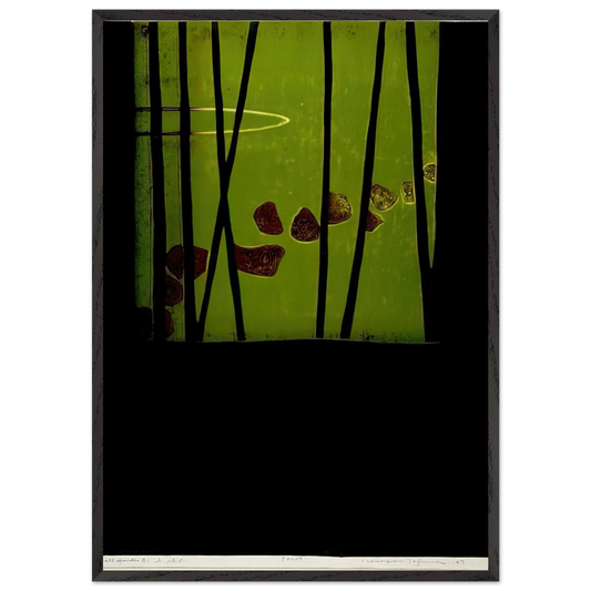 Small Garden - 1967 - Hiroyuki Tajima 70x100 cm / 28x40 inches Framed Art Print – Black Wooden Frame