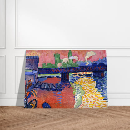 CHARING CROSS BRIDGE 1906 - Andre Derain Brushed Aluminum Print - 70x100 cm / 28x40 inches | Andre Derain Aluminum Print | Andre Derain Prints