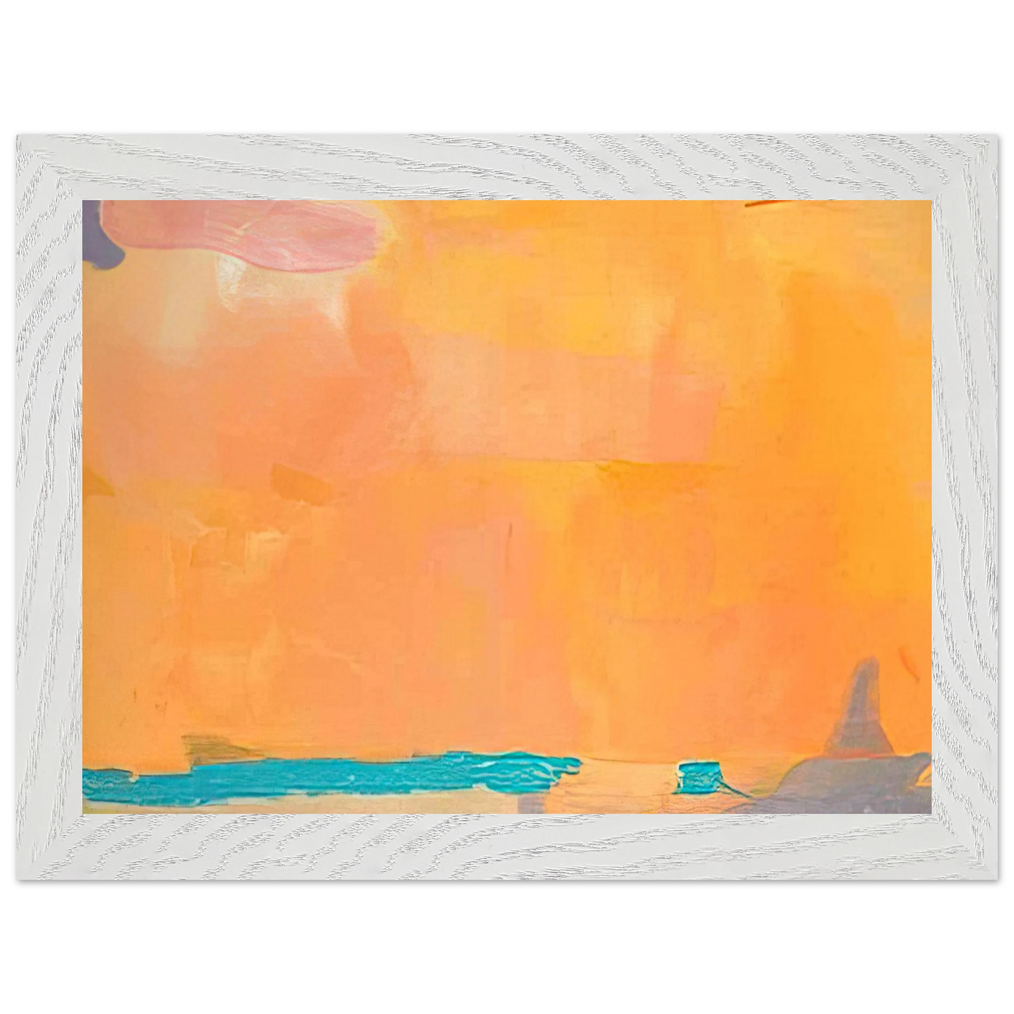 Helen Frankenthaler - Royal Fireworks - 1975 Wall art - A1 (59.4 x 84.1  cm) - Premium Wooden Framed Poster With Fine Art Paper-canvas - Black frame